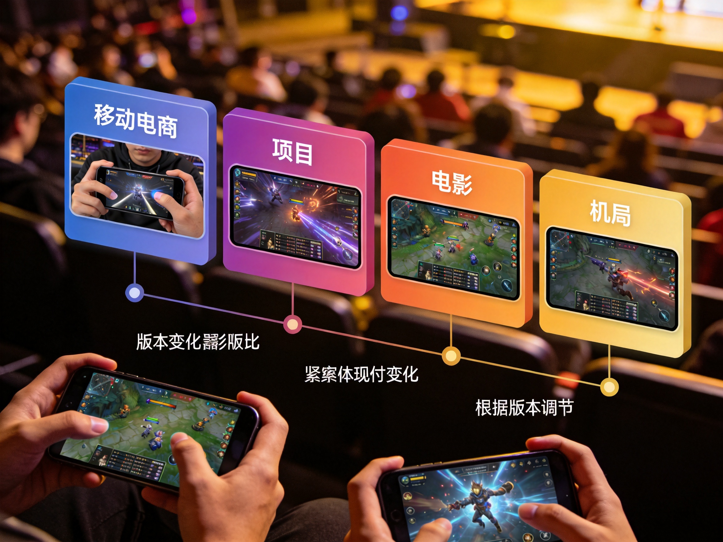电竞项目内容分类结构示意图，标注不同电竞项目的资讯方向